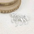 Original hollow horse stainless steel brooch, waterproof and non-fading accessory, suit lapel pin, boyfriend gift