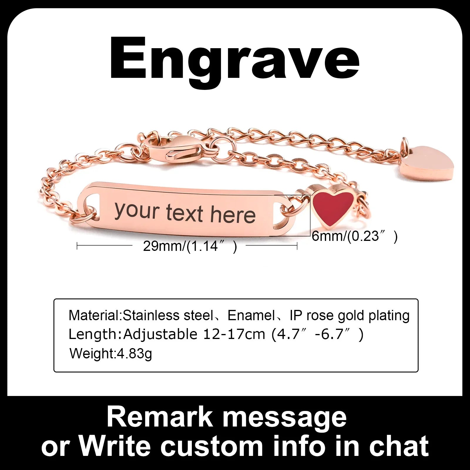 Personalisiertes Herz-Armband für kleine Mädchen/Jungen, gravierbares ID-Namensarmband, personalisiertes Edelstahlketten-Geburtstagsgeschenk
