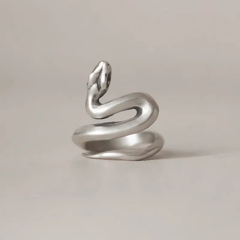 925 Sterling Silber Schlange Mattierte Verstellbare Ringe für Damen Verlobung Schmuck Accessoires Großhandel 925 Schmuck