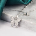 Collar de mariposa de plata 925 para mujer en verano, de nicho, versátil, exquisito, lujoso, de alta gama, cadena para clavícula