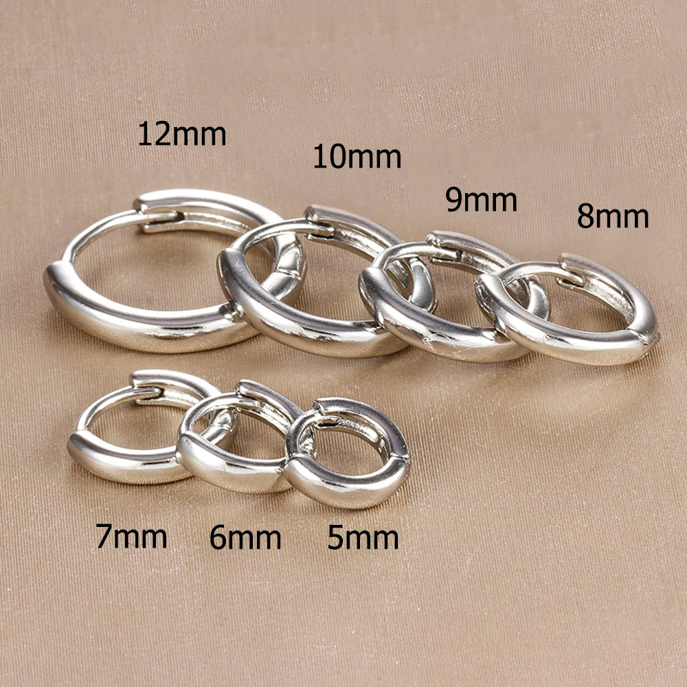 2 Stück Edelstahl Minimal Kristall Zirkonia Creolen Gold Silber Farbe Kleine Huggie Knorpel Ohrring Piercing Schmuck