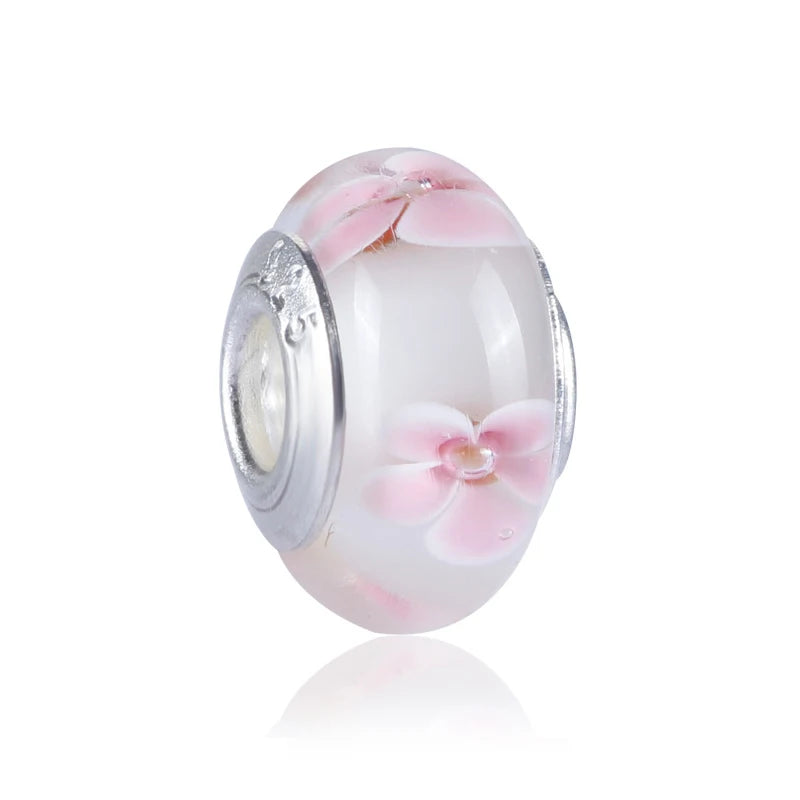 Newest European Colorful Lampwork Glass Beads Murano Aolly Charm Necklace Bracelets Bangle DIY Women Girls Jewlelry