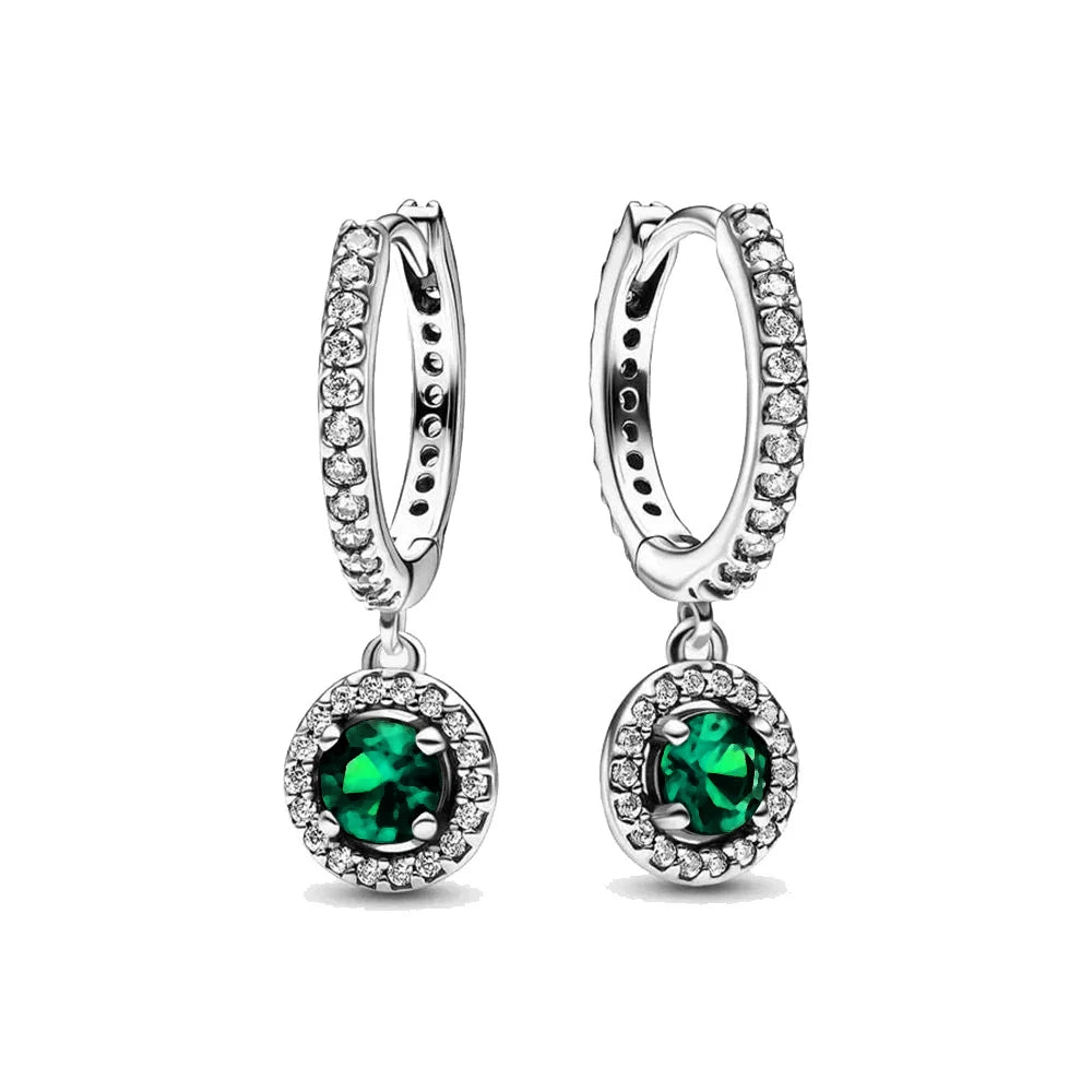 Weihnachtsgeschenk Bestseller 925er Silber blauer Stein Blumen Ohrstecker passend für Damen Festival Exquisiter Charm Schmuck Geschenke