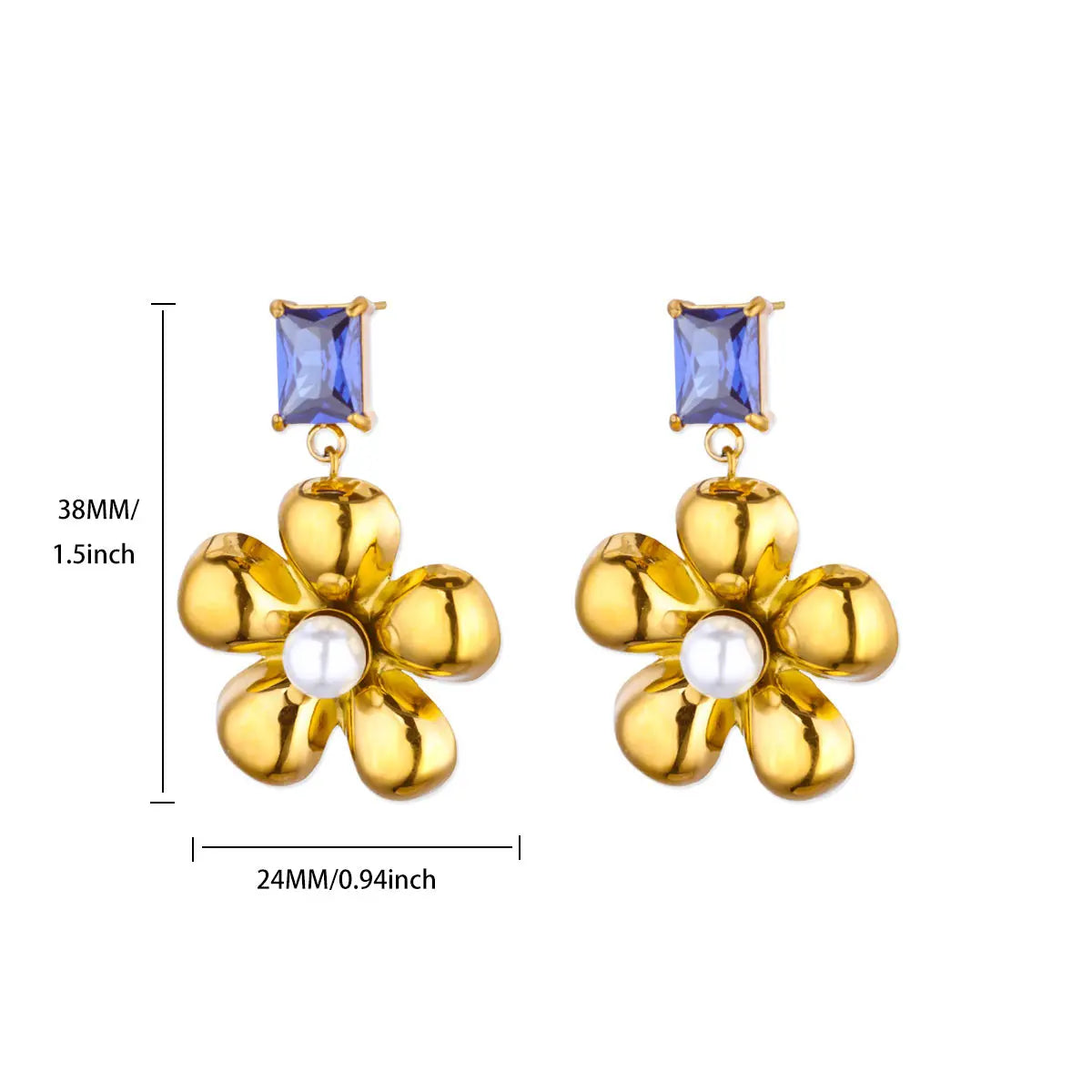 Elegante Imitationsperlen-Ohrringe für Damen Edelstahl Herz Schmetterling Muschel Tropfenohrringe Luxuriöser Ästhetischer Schmuck als Geschenk