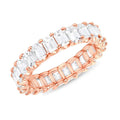925 Sterling Silber Wunderschöne Verlobungsringe Liebe Hochzeitsschmuck Voll gepflastert Quadratischer Kristall Zirkon Eleganter Damen Verlobungsring