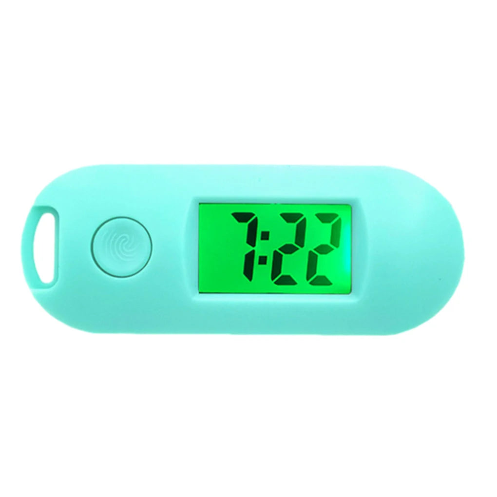Keychain Pocket Watch Wide Application Compact And Portable Luminous Function Mini Digital Watch white