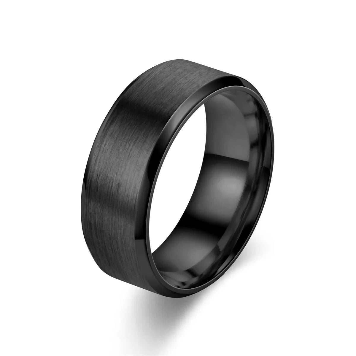Klassischer 8mm Wolfram-Herrenring mit 6 Farben, gebürsteter Edelstahloberfläche, Damenring, Ehering, Paarschmuck-Accessoires