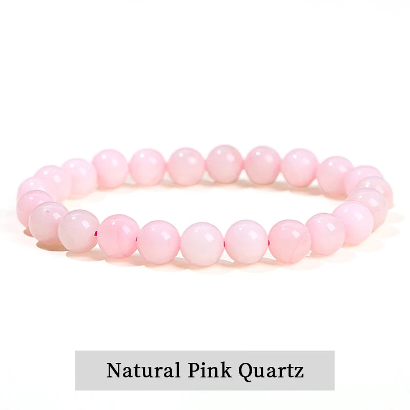 JD Natursteinperlen Armband Amethyst Tigerauge Kristall Quarz Achat Edelstein Perlen Armreifen Damen Herren Reiki Heilung Schmuck Geschenk