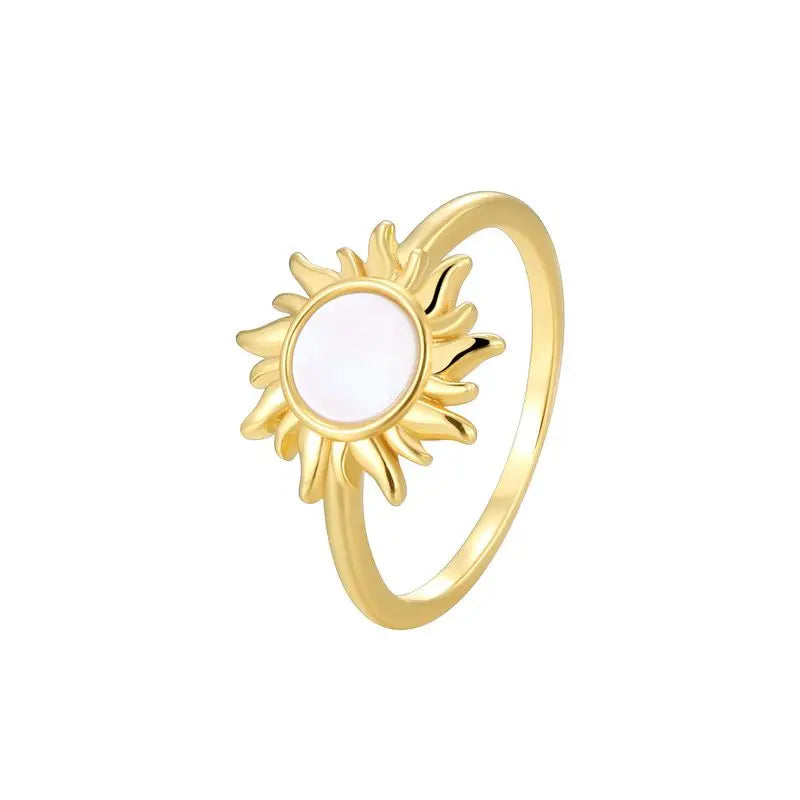 925 Sterling Silber Fashion Hochzeits-Sonnen-Eleganter Ring für Frauen Fingerringe Damen Verlobungsparty Schmuckzubehör Geschenk