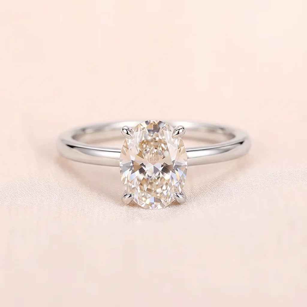 925 Sterling Silber Zirkon Wunderschöne glänzende ovale Steinringe für Frauen Verlobung Hochzeit Luxus hochwertige feine Schmuckgeschenk