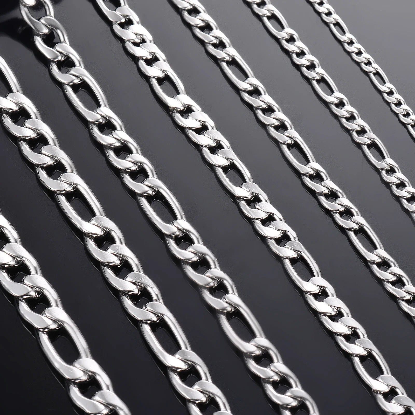 Collar de plata de ley 925 al por mayor, 2-12 mm de ancho, 40-75 cm de largo, cadena con cierre de langosta, joyas de compromiso para hombres y mujeres