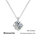 NeeTim 1ct 2ct 3ct D VVS1 Collar de Moissanita para Mujer Plata de Ley 925 con Baño de Oro Blanco Diamante de Laboratorio Colgante Brillante