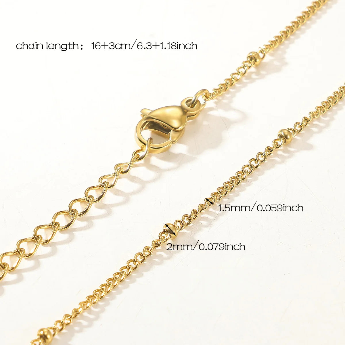 10pcs/Lot 45cm Stainless Steel Golden/Silvery Color 304 Chains Necklace Women Jewelry Making Accessories DIY Handmade Supplies