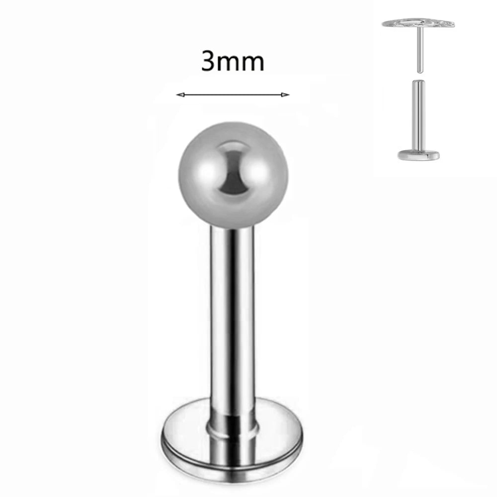 ASTM F136 G23 Titan Labret Piercing Seestern Ohrstecker Biene Blatt Push-In CZ Gewindeloser Knorpel 16/18/20G Körperschmuck