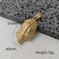 Collar con colgante de cabeza de Jesús de acero inoxidable con chapado en oro de 18 quilates estilo Hip-Hop, joyería impermeable, el regalo ideal para hombre