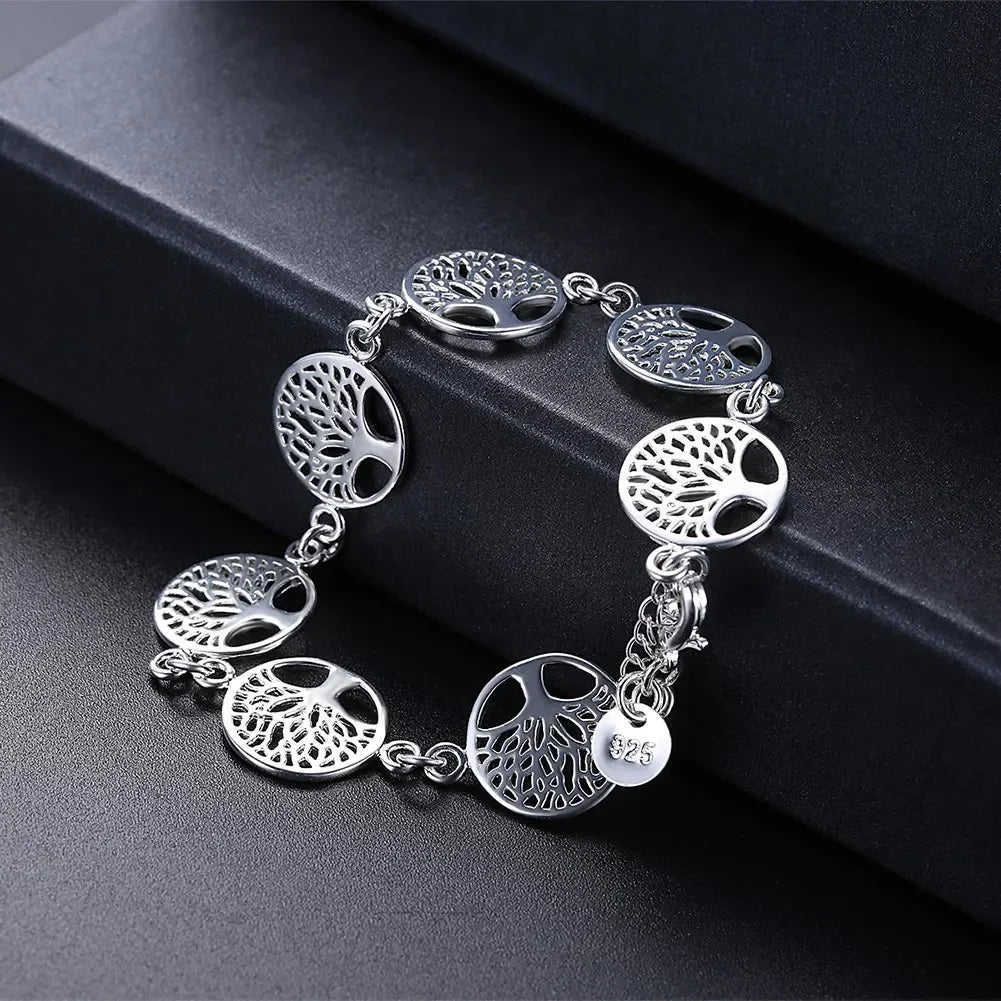 20,32 cm 18K Goldarmband 5MM seitliches Kettenarmband für Frauen Männer Mode Hochzeit Verlobung 925 Sterlingsilber Schmuck Geschenke