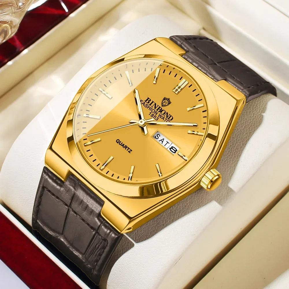 Nuevos relojes de pulsera de cuarzo de moda de negocios casuales con movimiento plateado para hombre, reloj de lujo, relojes automáticos, regalos para hombre, Reloj Hombre