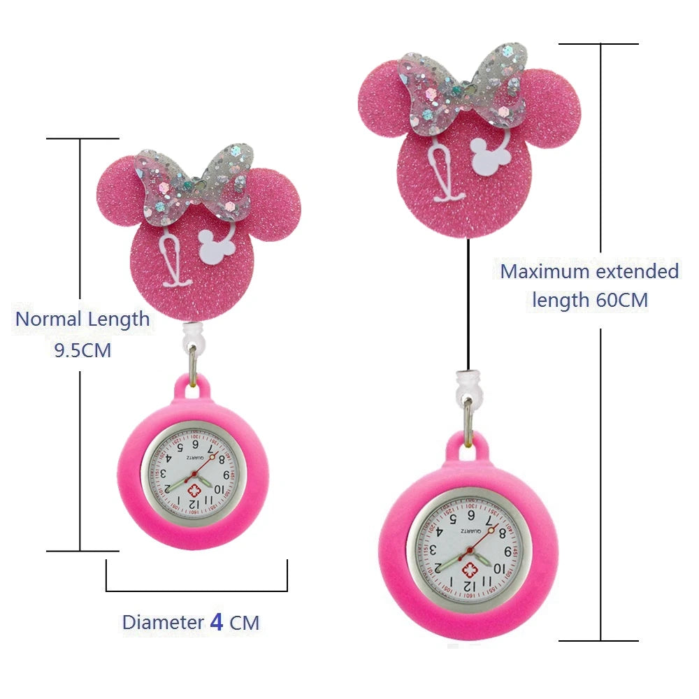 Krankenhaus Gesundheitswesen glänzendes Herz medizinische Icons Cartoon nette Krankenschwester Arzt Taschenuhren Hängeuhr Geschenk Uhr