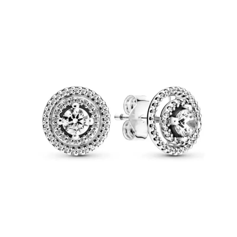 Neue S925 Silber Herz-Stein-Ohrstecker geeignet für Valentinstag, Muttertag, Jubiläumsgeschenk DIY Charm-Schmuck