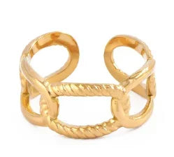 Wasserdichter, hohler Edelstahl-Fingerring der Spitzenklasse, trendig für Frauen, personalisierter Schmuck Großhandel
