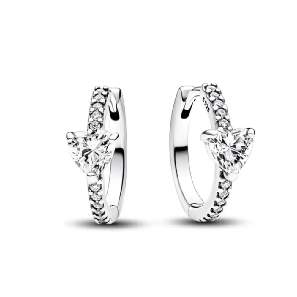 Weihnachten Neu 925er Silber Schmetterling Blau Herz Rot Zirkonia Ohrstecker, Passend für Damen Charm Schmuck Geschenke Hochzeit