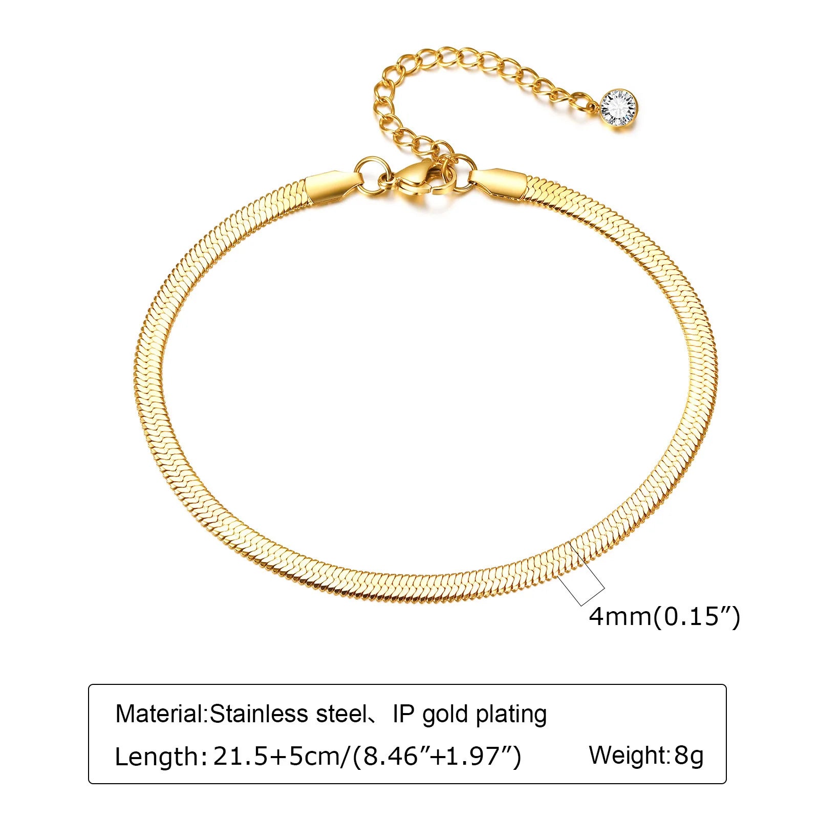 Edelstahl-Perlen-Fußkettchen für Frauen, 18k vergoldete Fußkette, verstellbare, stapelbare Armbänder als Beinschmuck