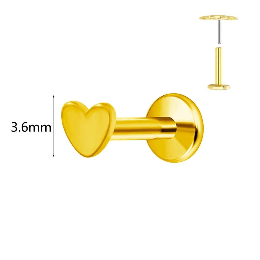 Winziger Wassertropfen Labret Piercing G23 Titan Opal Mond Push-In Zweig Ohrring Stecker Anhänger Gewindeloser Knorpelkörperschmuck