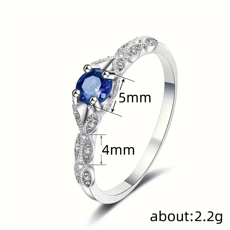 Anillo de mujer de plata de ley 925 con amatista y circonita, estilo lujo ligero, en Europa y América, anillo de temperamento con gema de moda simple