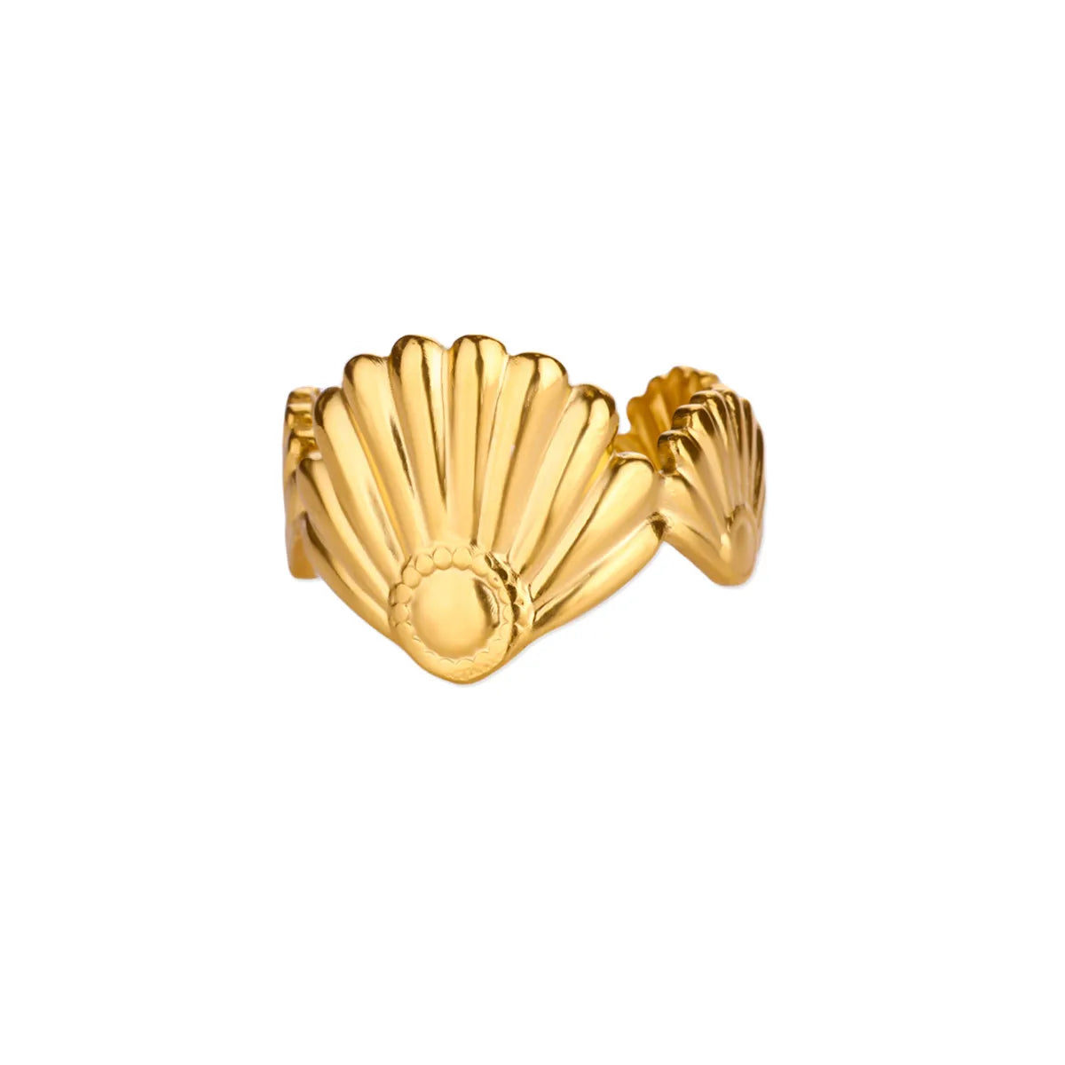 Edelstahl Übertrieben Große Blumenringe Für Frauen Gold Farbe Sonnenblume Fingerring Weiblich Mode Ästhetischer Schmuck Geschenk