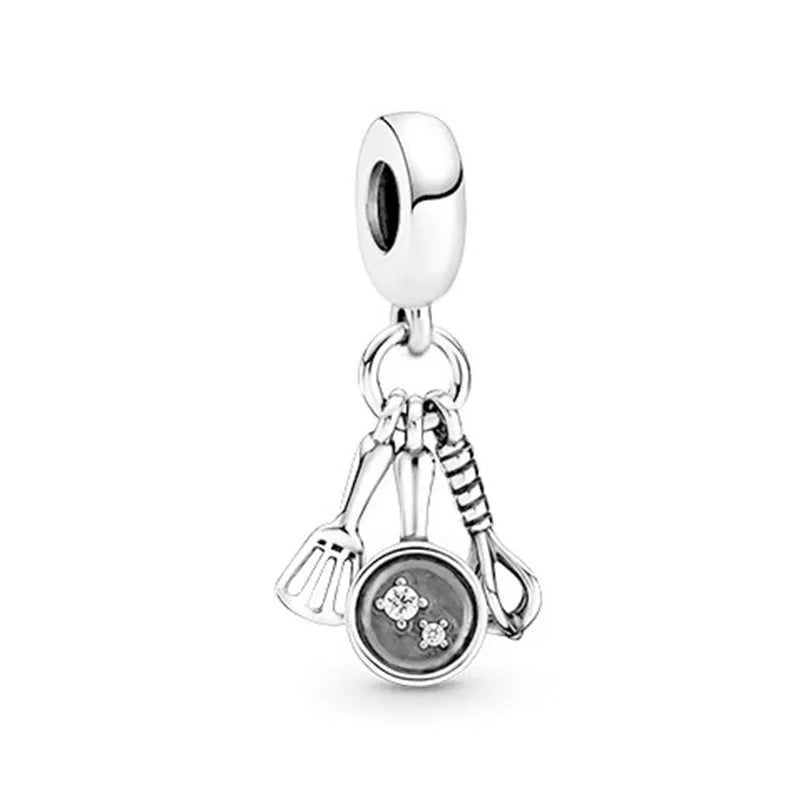 Europäisches Neues 925 Sterling Silber Frühling Neue Rosa Blume Ballon Katze Diy Perlen Charm Passend Europäische S925 Armband Armreifen