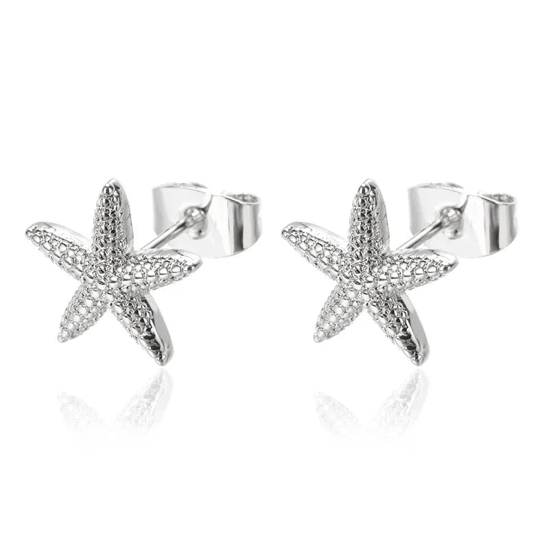 Wassertropfen Zirkon Sterne Ohrstecker für Frauen Edelstahl Gold Farbe Statement Ohrringe 2023 Damen Weihnachts Schmuck Geschenk