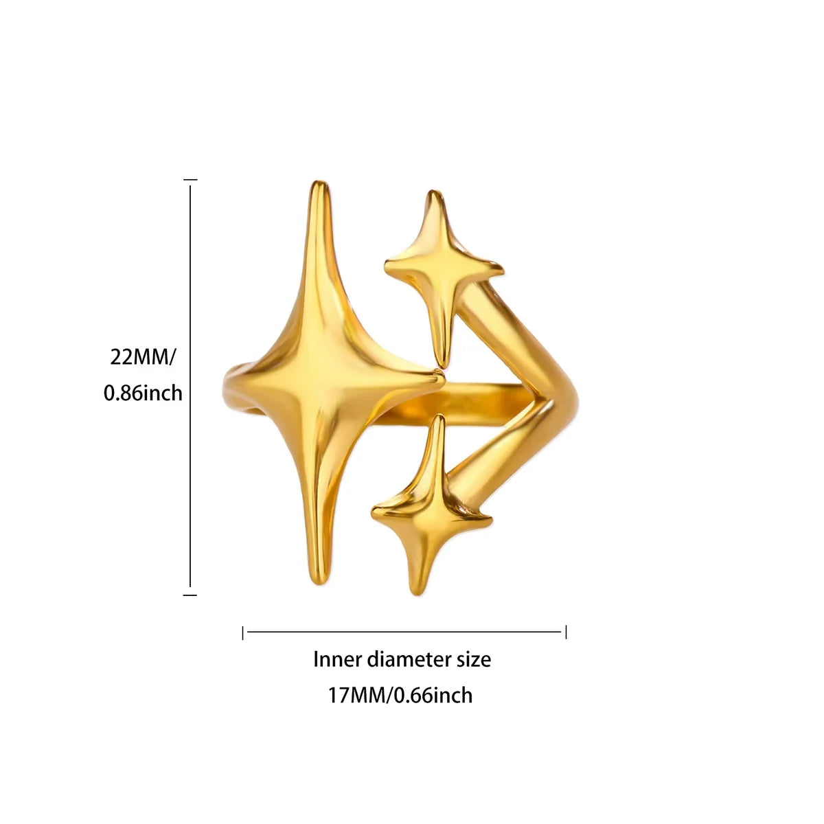 Edelstahl unregelmäßige Wellenringe für Frauen Kreativ Gold Farbe Verstellbarer offener Ring weiblicher Schmuck Punk Rapper Anillos Geschenke