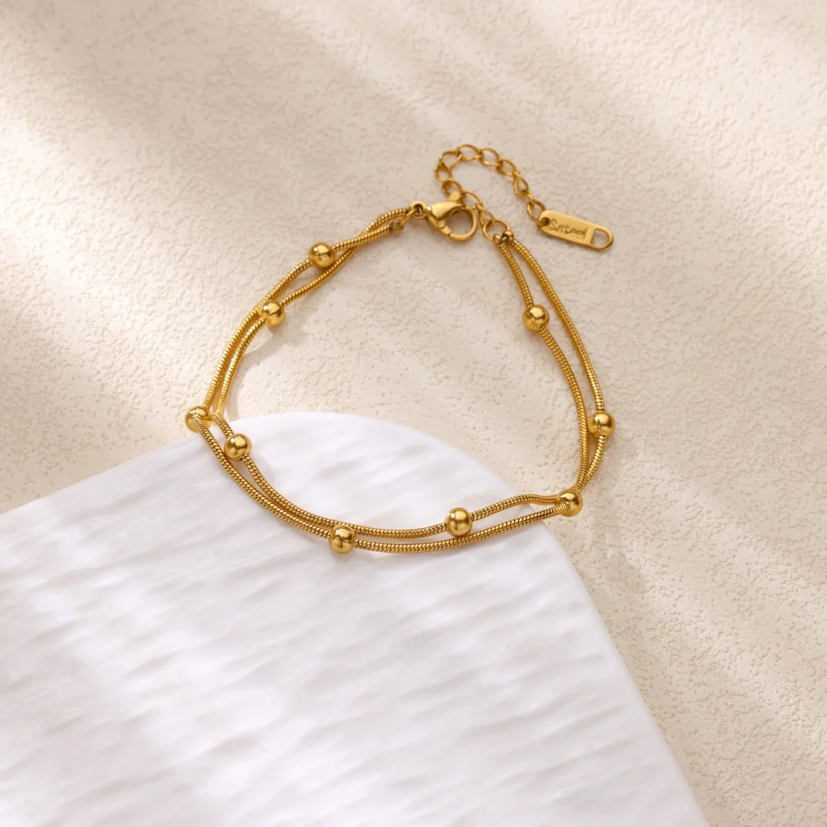 Edelstahl-Imitationsperlen-Fußkettchen für Damen, goldfarbene Kette, Knöchel-Armband, Fußkettchen, Sommer-Strandschmuck-Accessoires, Geschenk