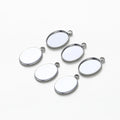 10 unidades/lote cabujón chapado en oro de 14K y 18K con orificio base de colgante, bandeja en blanco, bisel, joyería colgante hecha a mano, hallazgos para hacer bricolaje