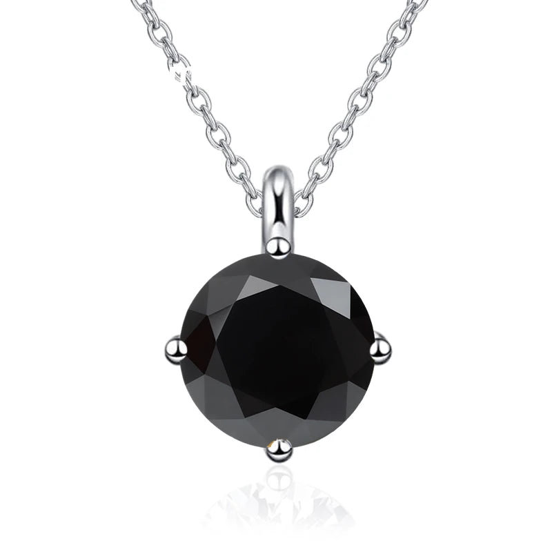 NeeTim 1CT 2CT Collar con Colgante de Moissanita Real para Mujer, Plata de Ley 925 de Alta Calidad, Joyería de Lujo para Boda, Fiesta Nupcial