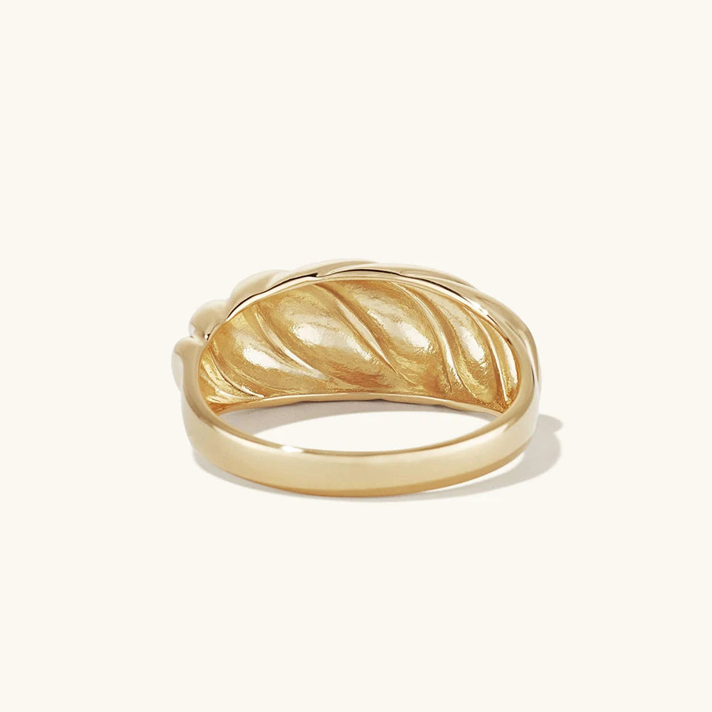 SUNIBI Edelstahlring für Frauen und Männer, klassisch goldfarben, schlichter Modestil, strukturierte Ringe, Paar-Hochzeitsschmuck