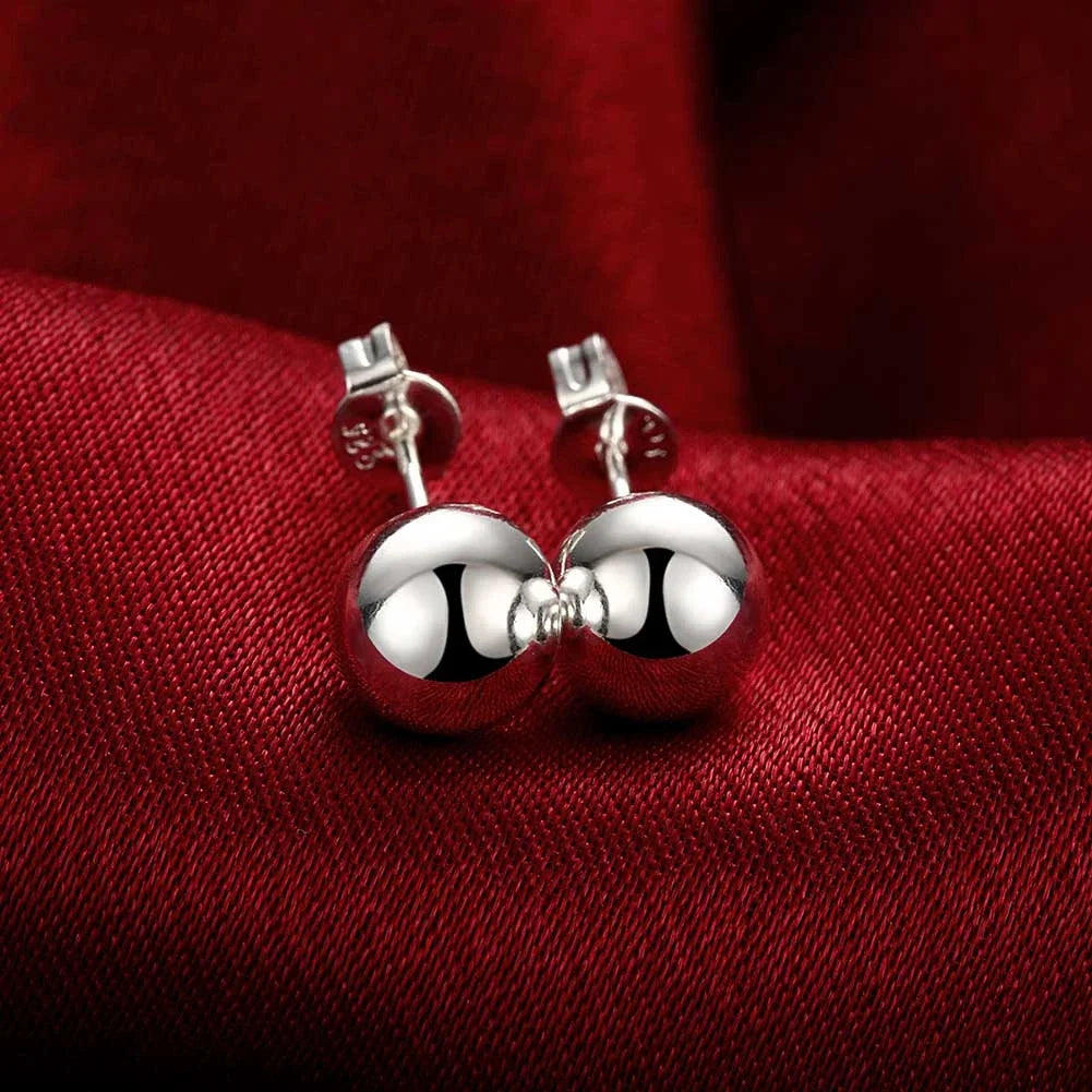 Hochwertige 925 Sterling Silber Ohrringe Schlichte runde Creolen für Frauen Mode Hochzeit Verlobung Charm Schmuck