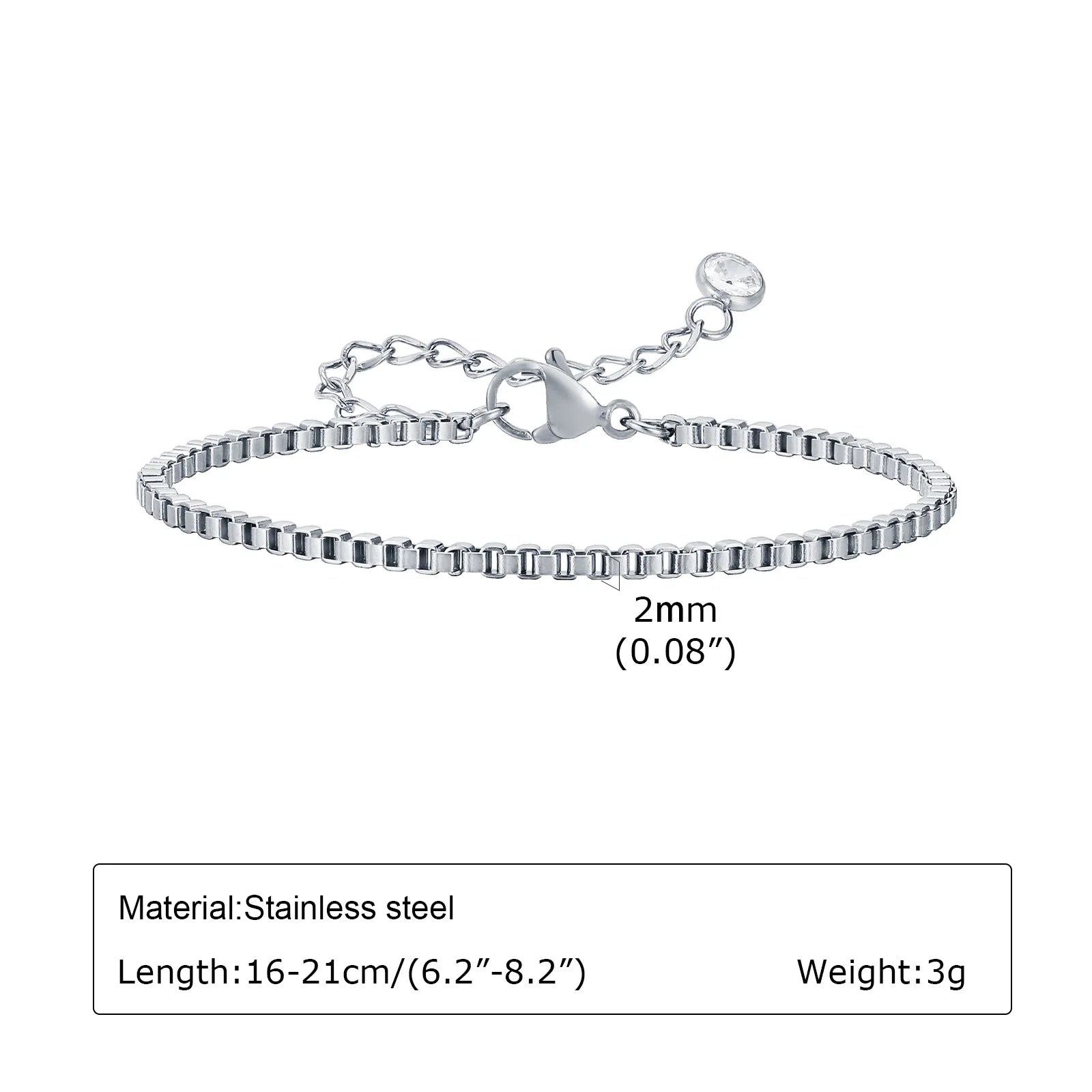 Damen-Armkette in Silberfarbe, stapelbare Gliederarmbänder aus Edelstahl, geschichtete Modeaccessoires Geschenke