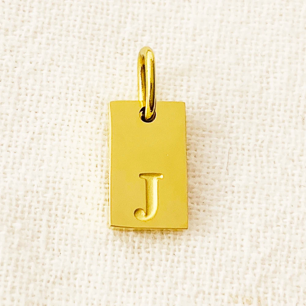 10 STÜCK Alphabet Charm Anhänger für Halsketten Edelstahl Schmuck DIY Gravur Buchstaben Zubehör Damen Modeschmuck