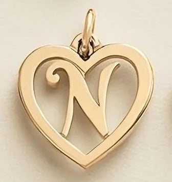 SUNIBI Edelstahl-Buchstabenanhänger Herzform Hohl Anhänger Charm für Armbänder Halsketten für Frauen DIY Schmuckherstellung