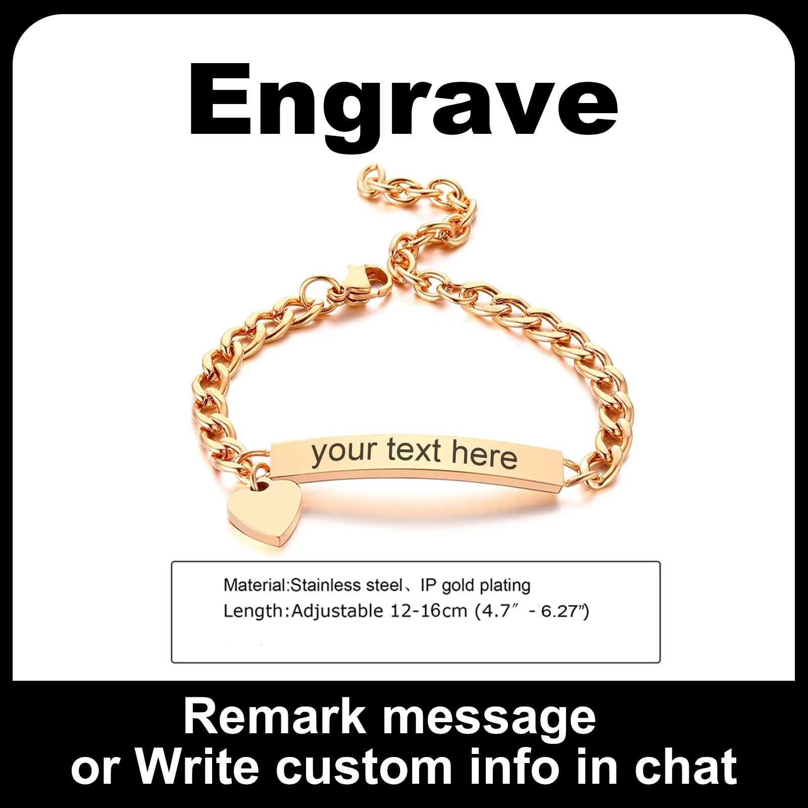 Personalisiertes Herz-Armband für kleine Mädchen/Jungen, gravierbares ID-Namensarmband, personalisiertes Edelstahlketten-Geburtstagsgeschenk