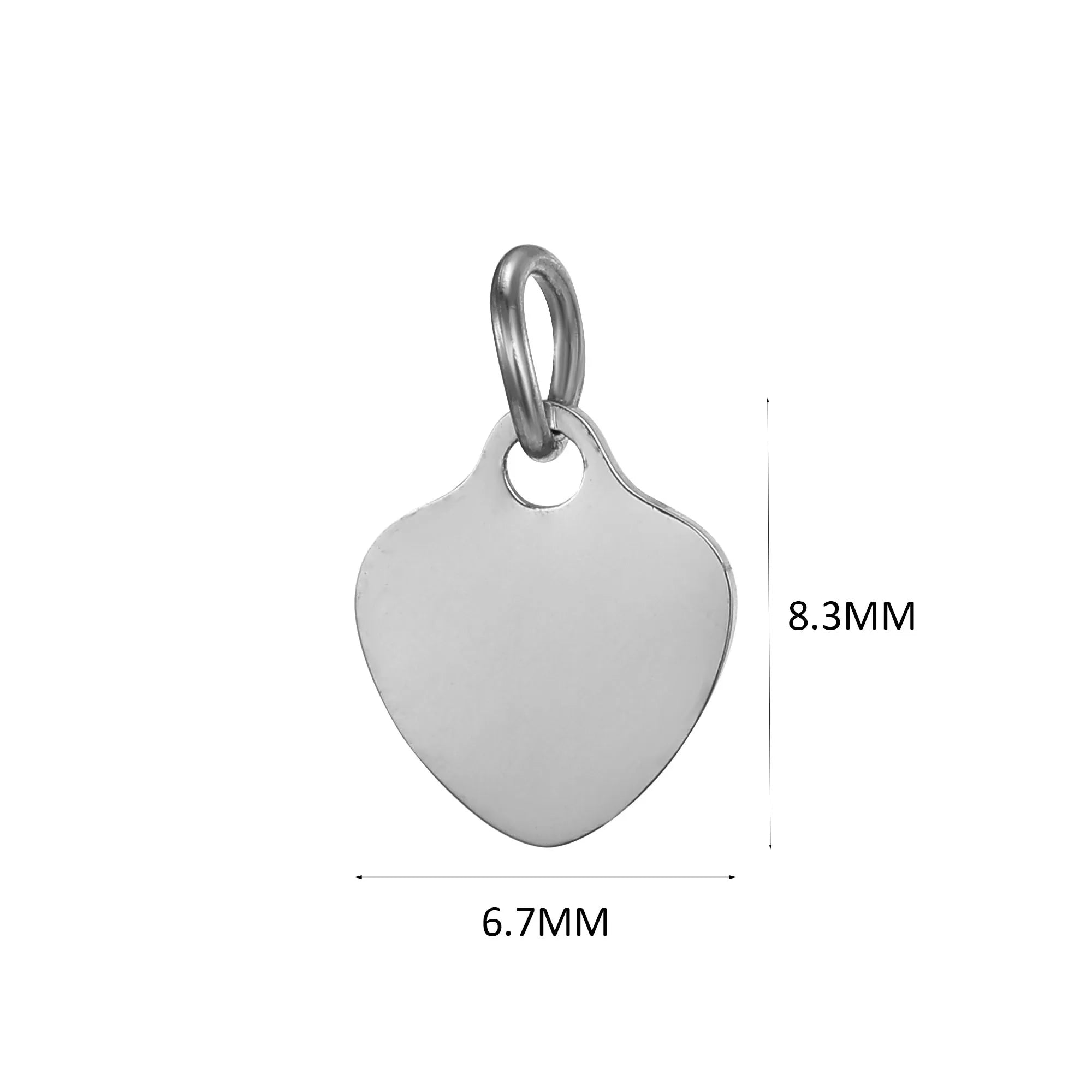 10PCS Anhänger mit individuellem Logo Edelstahl Charms für Halsketten Armbänder 6 Größen zur Auswahl