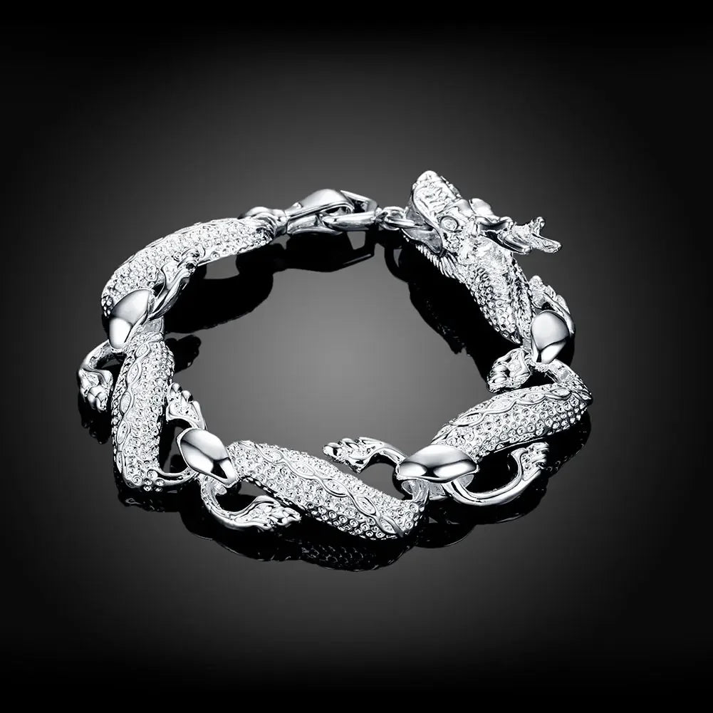 20,32 cm 18K Goldarmband 5MM seitliches Kettenarmband für Frauen Männer Mode Hochzeit Verlobung 925 Sterlingsilber Schmuck Geschenke