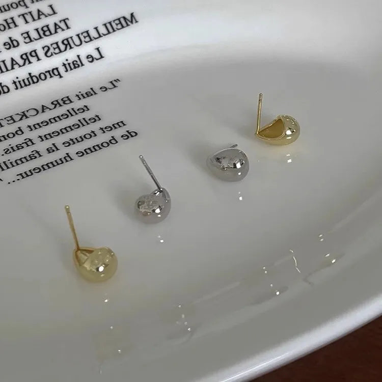 Pendientes de plata de ley 925 con forma de gota de agua para mujer, regalo minimalista, joyería de moda versátil para oficina, Dropshipping