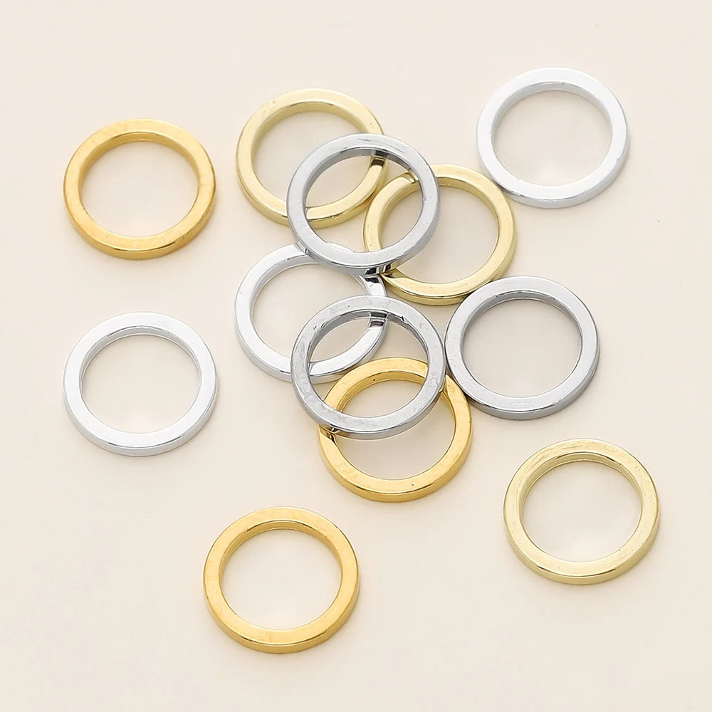 10/20 Stk./Packung 14K/18K Vergoldet Messing Geschlossene Biegeringe Spaltringe Verbinder für Schmuck Halskette Bastelzubehör
