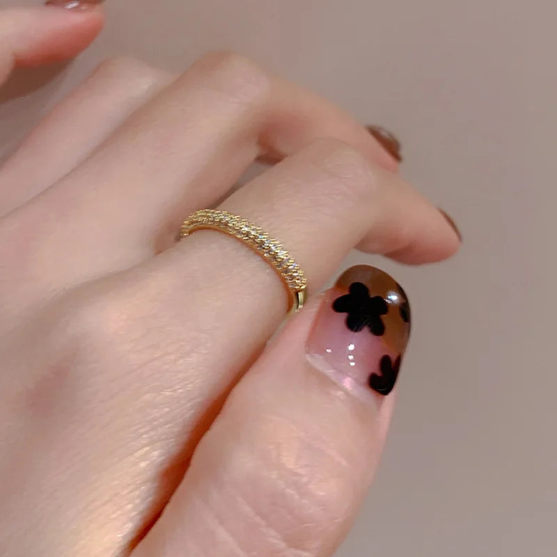 VENTFILLE 925 Sterling Silve Love Heart Hollowed Out Ring For Women Girl Extremely Fine Korea Ins Jewelry Gift Dropshipping