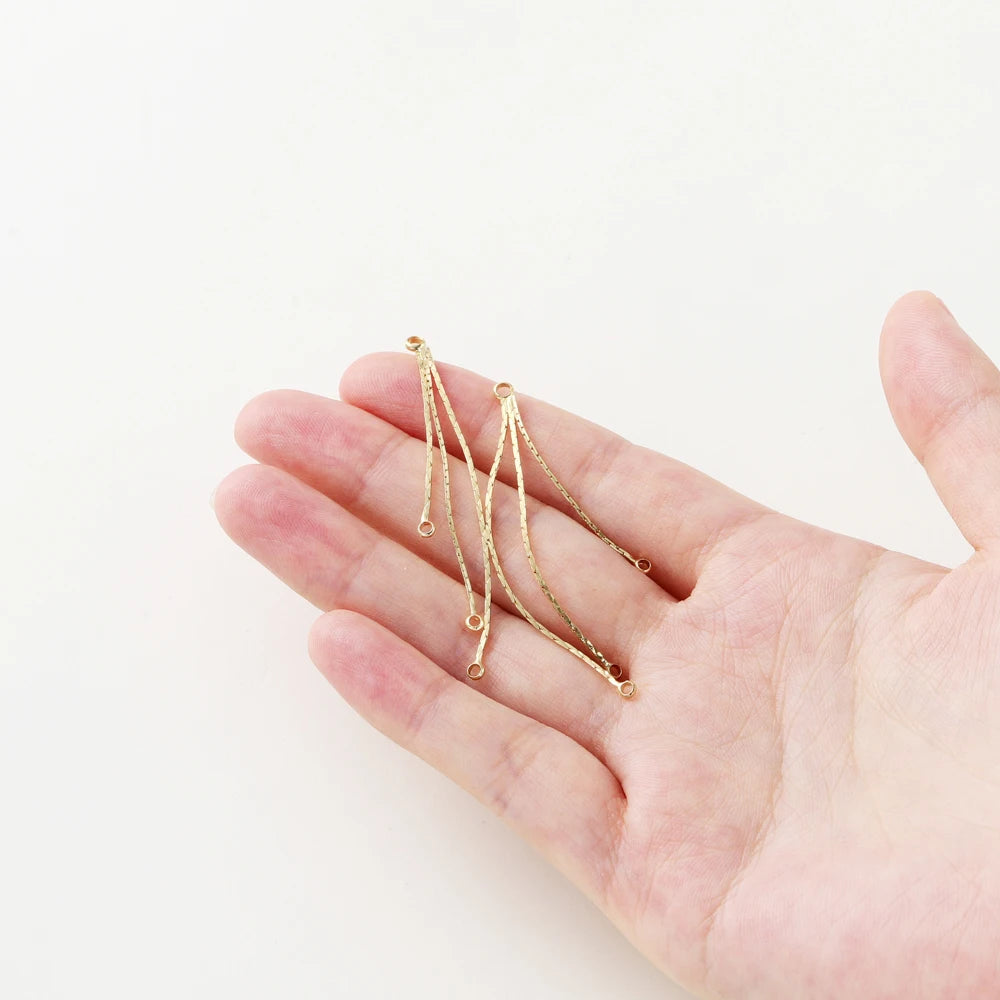 4 Stücke/Los 58mm 14K/18K Goldfarbe Messing Kette Quaste Anhänger für DIY Ohrringe Schmuckherstellung Zubehör
