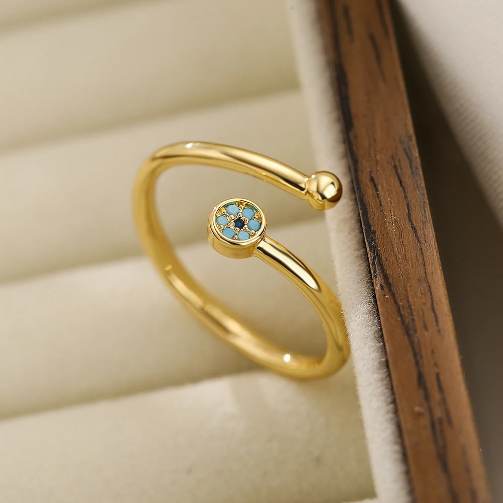 NEWBUY 2026 Neue Mode Klare Glänzende CZ Zirkon Kreuz Böser Blick Ringe für Frauen Mädchen Finger Zubehör Party Schmuck Geschenk