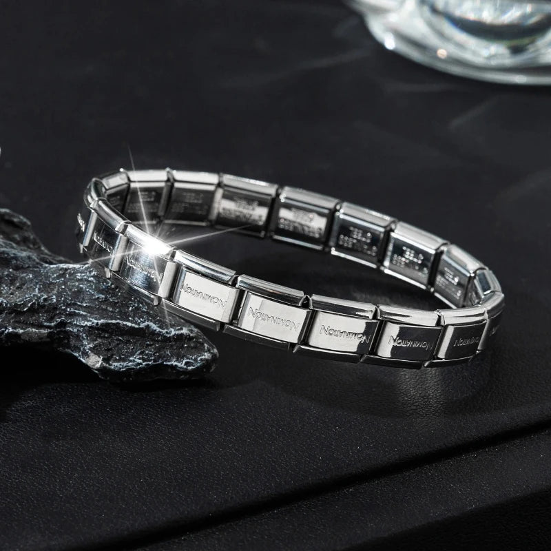 Neuer Trend Edelstahlarmband Europäisches und amerikanisches elastisches Titanstahlarmband Modisches schlichtes Design