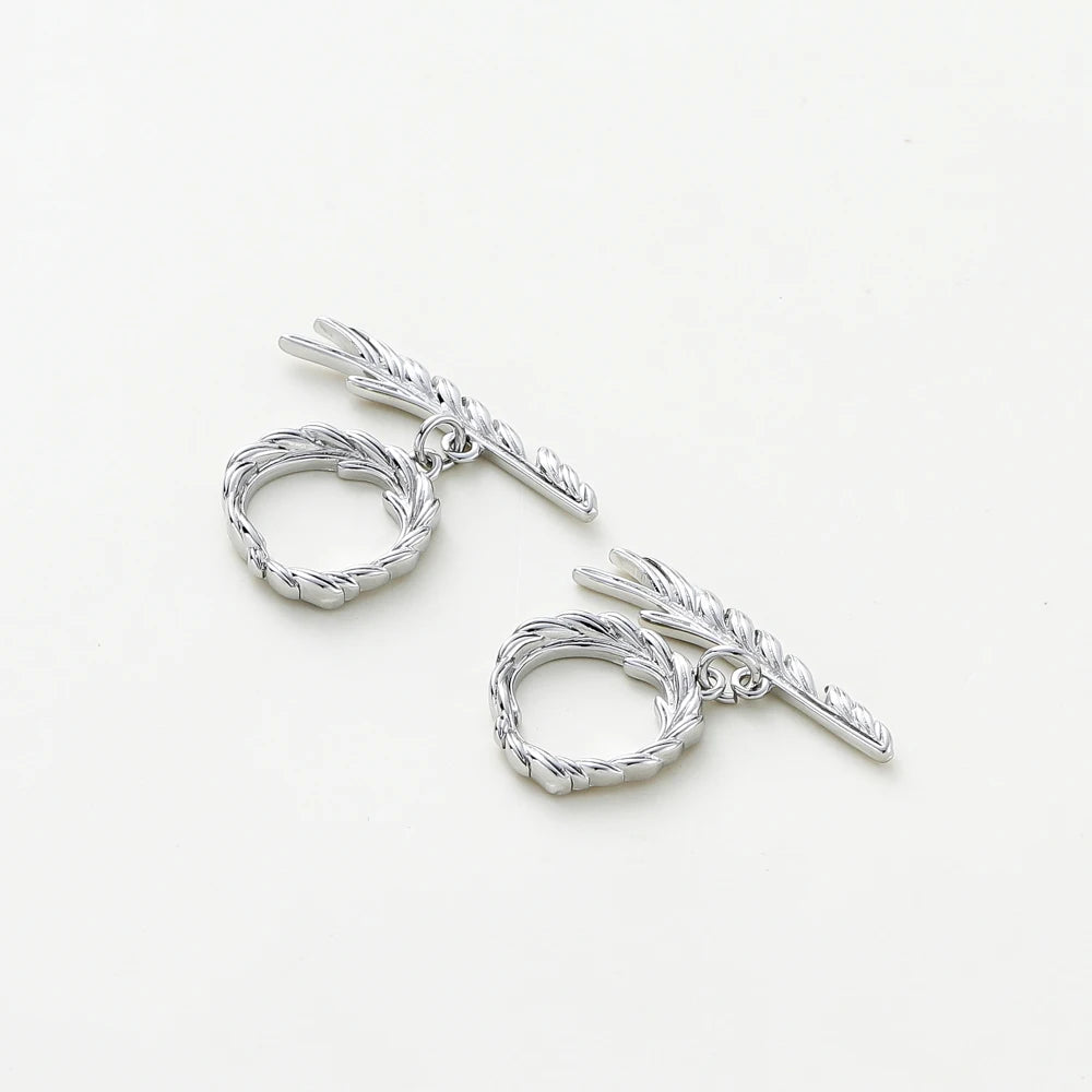 4 Sets 14K/18K Vergoldetes Messing O-Knebelverschluss-Verbinder für DIY Armband Halskette Schmuckherstellung Zubehör